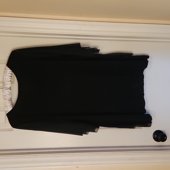 Black Blouse w/Sheer Layers - Picture 7 of 7